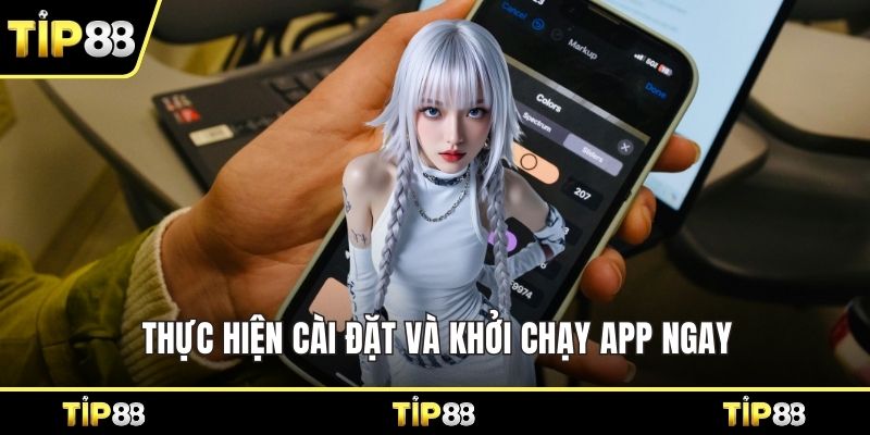 Thực hiện cài đặt và khởi chạy app ngay